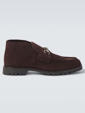 Gucci | Shoes | Mens Gucci Moreau Gg Suede Ankle Boots Size  display picture 1
